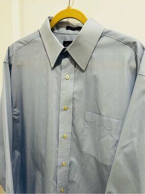 GANT Light Blue Wrinkle Free Button Down Long Sleeve Mens 16.5, 34-45